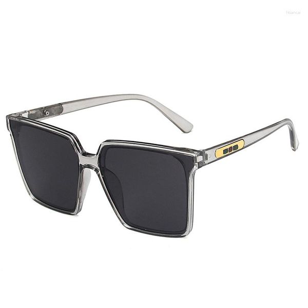 Sonnenbrille Vintage Große Rahmen Quadratische Frau Retro Marke Design Mode Schwarz Spiegel Übergroße Gradienten Sonnenbrille Für Weibliche