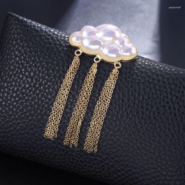 Броши Creative Vintage Long Tassel Brooch Resin Scilecling Cloud Pin