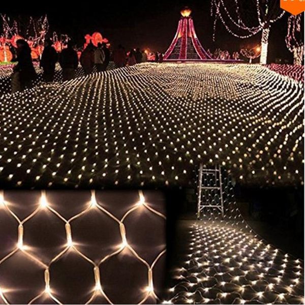 680LEDS 6M 4M Tree Mesh House House Wall Fairy String Net Light Lamp Lamp Garland для фестивального рождественского праздника 33064