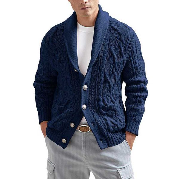 Giacche da uomo Giacca da uomo Tinta unita Sottile Maglione lavorato a maglia a maniche lunghe Cappotto Autunno Inverno Cardigan Capispalla Uomo Top Ropa De Hombre