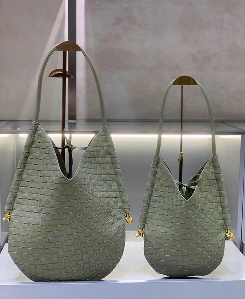 Дизайнерский дизайнер с солнцестоянием кожаные плетения сумочка сумочка