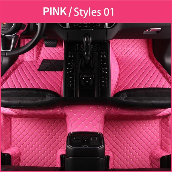 Tapetes de carro para Mercedes Benz A B C E G S R S classe CLA GLC ML GLA GLE GL GLK W211 W212 W213 Carro Especial Feminino Estilo Pink226r