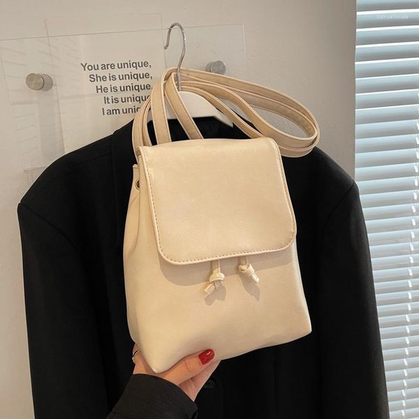 Schultaschen Damen Rucksack Einfache PU-Material Wasserdichte Tasche Designer Luxus 2023 Mode Schulter
