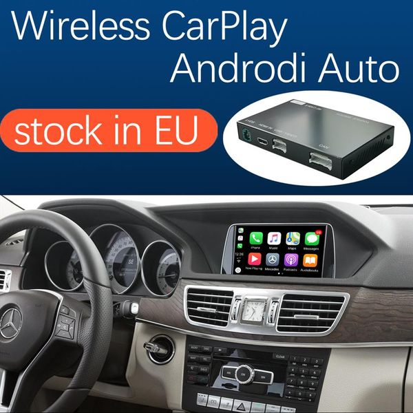 Interface CarPlay sem fio para Mercedes Benz A B C E Class carro W176 W246 CLA GLA W204 W212 C207 CLS ML GL GLK SLK com Android Au3042