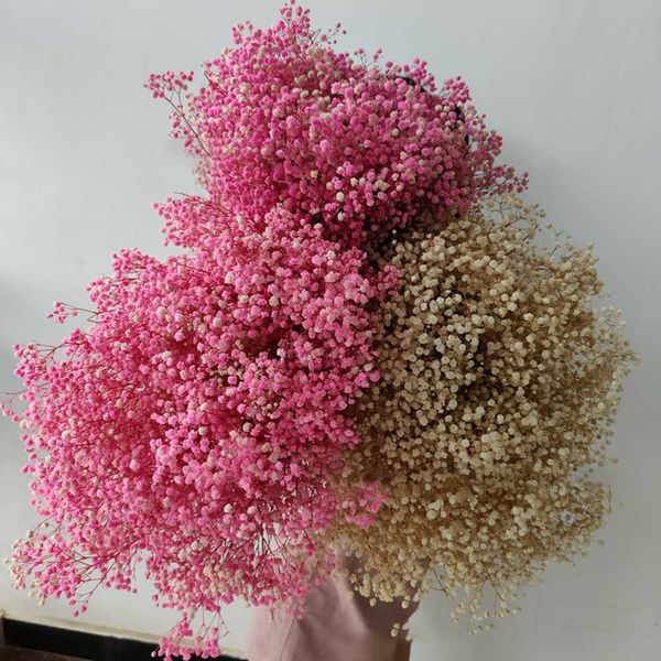 Großhandel zum Valentinstag, Zuhause, dekorativ, bunt, getrocknete Blumen, Boho-Trockenblumenstrauß, konservierte Gypsophila-Blume