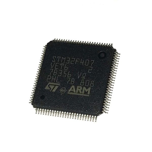 STM32F407 LQFP100 MCU 32 bit STM32F ARM Cortex M4F RISC 512 KB Flash 2 5 V 3 3 V 100 pin LQFP STM32F407VET6158s