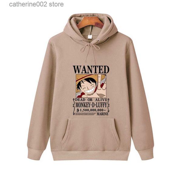 Herren Hoodies Sweatshirts Neue Cartoon Anime One Piece Winter Manga Hoodie Männer Casual Streetwear Luffy Cool Zoro Sweatshirt Grafik Hip Hop Hoody Unisex T230719