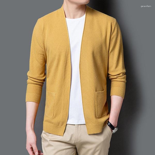 Blusas Masculinas MRMT 2023 Marca Camisola Sobretudo Para Vestuário Externo Masculino Vestuário Cardigan Malha Série Casaco Fino