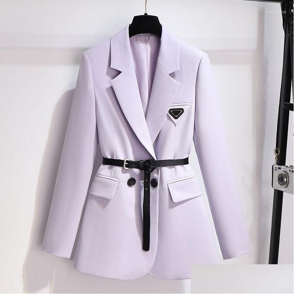 Damenanzüge Blazer Damen 2022 Frühling Herbst Anzugjacken Weibliche Koreanische Lose Allgleiches Elegante Blazer Frauen Tops Damen Haraju Dh5Yd