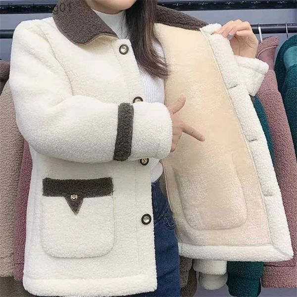 2023 Kış Ceket Kadın Parkas Velvet Yastıklı Anne Kürklü Kürk Pamuk Giysileri Kadın Dış Giyim 5xl L230619