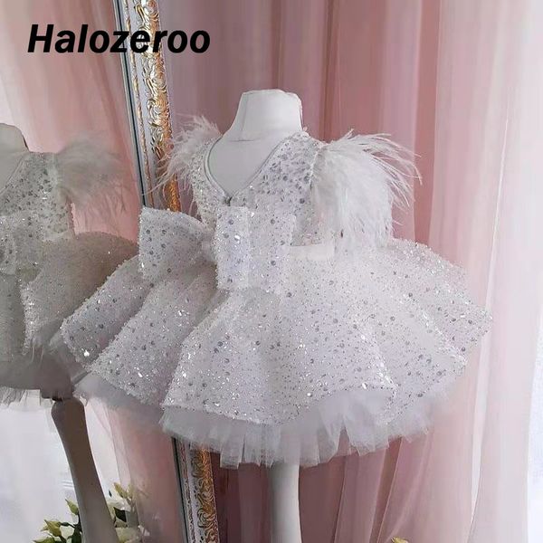 Mädchenkleider Baby Mädchen Schleife Prinzessin Vintage Kleid Tüll Kinder Vestigo Paillettenkleid Kinder Hochzeit Party Geburtstag Tutu Kleid Blitzkleid 230718