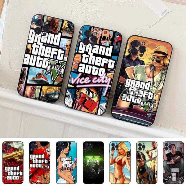 Корпуса сотового телефона Rockstar GTA 5 Телефон для iPhone 8 7 6 6S плюс X SE 2020 XR XS 14 11 12 13 Mini Pro Max Mobile Case J230719 J230719