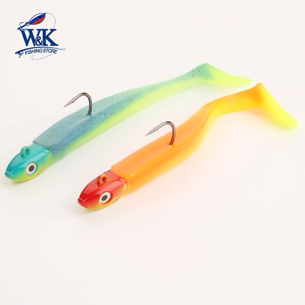 Iscas Iscas - Venda Soft Bait 15g Jig Head 10cm Paddle Tail Shad Lure 2 setpk Fishing Lure Kits for Seabass Saltwater Swimbait 230718