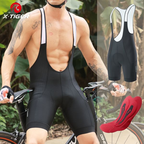 Шорты для велосипедов шорты для нагрудных нагрудников X-Tiger Pro Men's Cycling Bib Shorts Bretelle Профессиональный велосипедист MTB Road The Carings Cliting для велосипедной одежды для катания на длинных расстояниях 230718