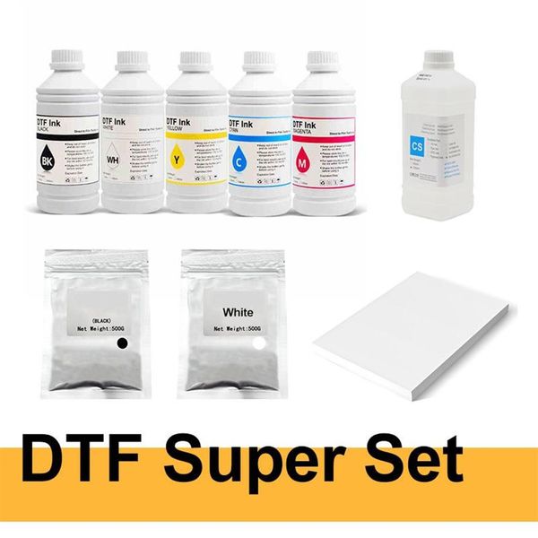 Cartuchos de tinta DTF kit de limpeza de pó de fusão para impressora de filme de transferência direta impressão PET e 248k