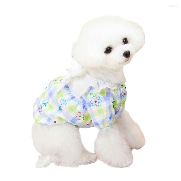 Собачья одежда Стильное домашнее животное цветочное платье с бахнотом летние одежда