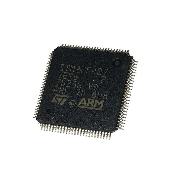 STM32F407 LQFP100 MCU 32-битный STM32F ARM Cortex M4F RISC 512KB Flash 2 5V 3 3V 100-PIN LQFP STM32F407VET6202A