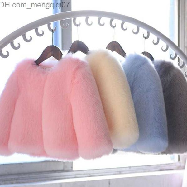 Cappotto Moda per ragazze Cappotto di pelliccia artificiale Super caldo Autunno Inverno Bambini Breve Falso Pelliccia di volpe Giacca soffice Abbigliamento da principessa per bambini TZ460 Z230719