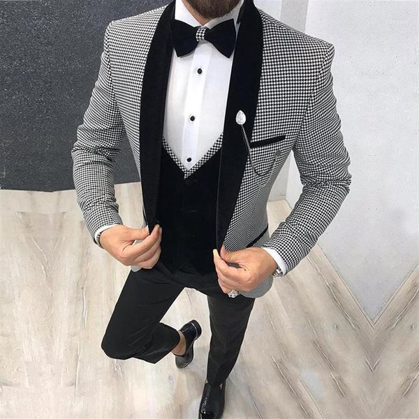 Herrenanzüge Blazer 2021 Morgen Männer Anzug Dinner Party Prom Custome Homme Bräutigam Hochzeit Blazer Slim Fit Mann Smoking 3 Stück223Z