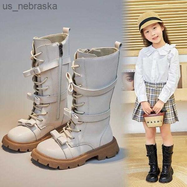 Kinder Prinzessin Lange Stiefel Kinder Für Baby Neue Mädchen Hohe Stiefel Herbst Winter Koreanische Mode Warme Stiefel Weichen Schnee Martin schuhe L230518