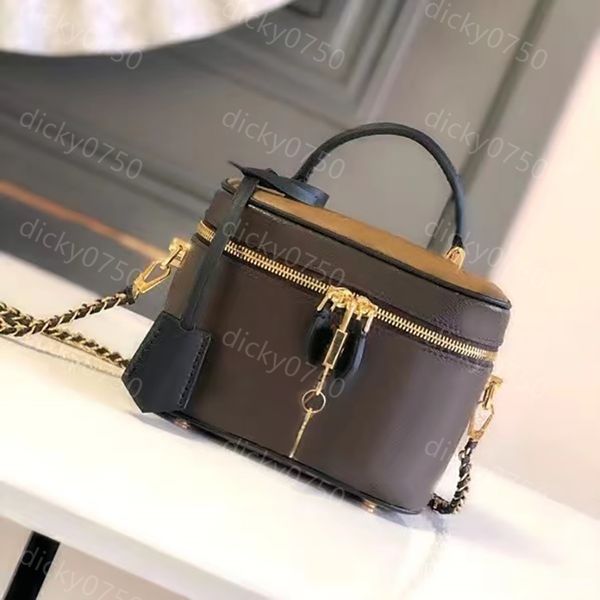 Designer-Schultertasche, luxuriöse Umhängetasche, Kosmetiktasche, Handtaschen, modischer Kulturbeutel, Damen-Umhängetasche, Damen-Kupplung, Kofferraum, Kosmetiktasche, Kettendesign, geprägte Tasche