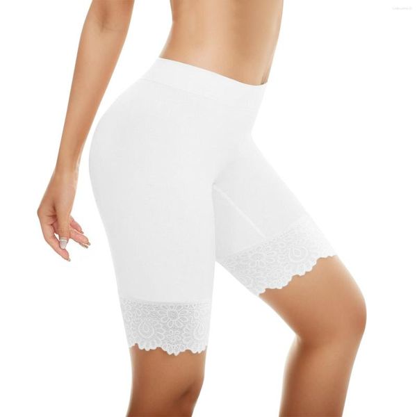 Pantaloncini da donna senza cuciture antiscivolo per sottogonna da donna biancheria intima antigraffio in pizzo piatto perdite vescicali da donna