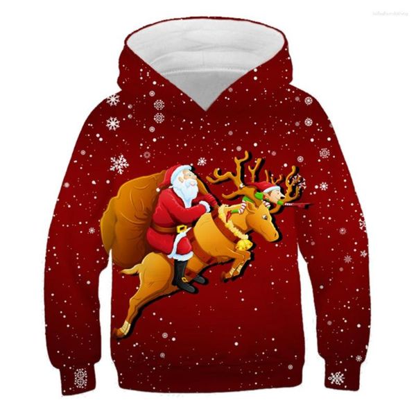 Männer Hoodies 2023 Winter Weihnachten Pullover Fleece Santa Claus Sweatshirts Baby Jungen Mädchen Casual Mäntel Tops 3D Gedruckt Kleidung jacke