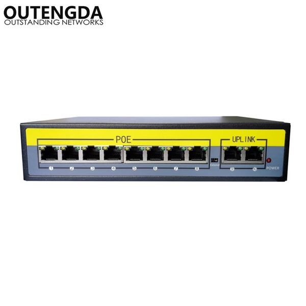 2 8 Ports 100 Mbit/s PoE-Switch-Adapter Power over Ethernet IEEE 802 3af für Kameras AP VoIP Eingebauter 120-W-Switch-Injektor 306 V