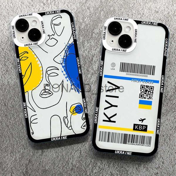 Handyhüllen Heiße Ukraine-Flagge Handyhülle für iPhone 14 13 12 11 Pro Max 7 8 Plus SE XS Max X XR Cover Clear Girl Fundas für iPhone 11 Hülle J230719
