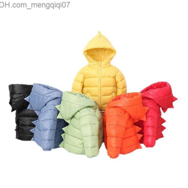 Coat 2 3 4 5 6 Yaşındaki Kış Bebek Erkek Erkek Erkek Erkekler Ceket Fashion 3D Dinozor Dış Giyim Kapşonlu Fermuarı Noel Partisi Kız Kids Giysileri Z230720