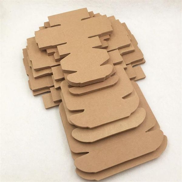 24pcs Multi -Size Paper Soap Box Kraft Paper Gift Package с прозрачным ПВХ