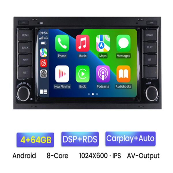 HD 2 Din Android GPS Car Radio Para VW/Volkswagen/Touareg/Transporter T5 Multimedia Naviagtion DVD Player Áudio