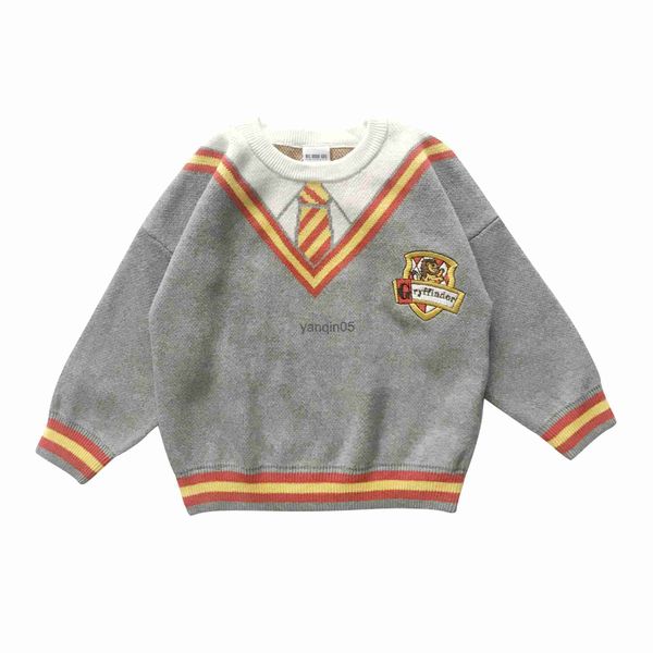 Pulôver Outono e Inverno Novos Meninos e Meninas Infantil Cos Roupas Wizard Sweater Kids Sweaters HKD230719