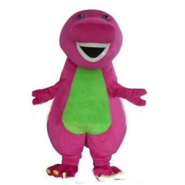 Trajes de mascote de dinossauro de profissão Barney de alta qualidade 2018 fantasia de desenho animado de Halloween tamanho adulto 278A