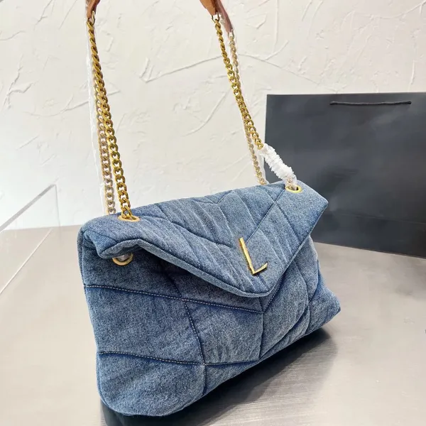 Bolsas de grife de luxo bolsas femininas bolsas de ombro bolsa crossbody com bolsa pequena moda clássica denim lona tecida quadrada almofadas bolsas presente de natal