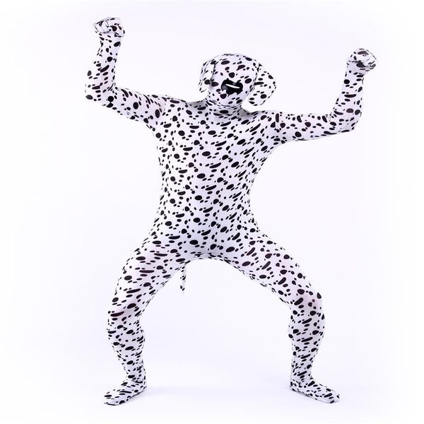 Lycra Spandex Zentai костюмы костюмы Dalmatian Dogs Cosplay192Q