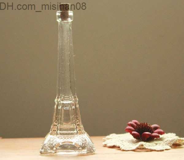 Vasen NEU! Glasblumentopf Vase Zakka Paris Eiffelturm Flasche Blume Home Hochzeitsdekoration Foto Requisiten Dekorative Vasen Z230719