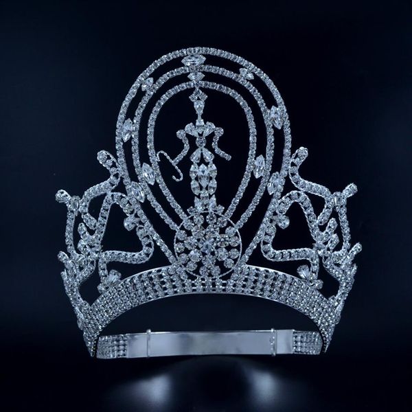 Pageant Kronen Tiaras Lager Einstellbare Miss Pageant Gewinner Königin Braut Hochzeit Prinzessin Haarschmuck Für Party Prom Shows Headdre196L