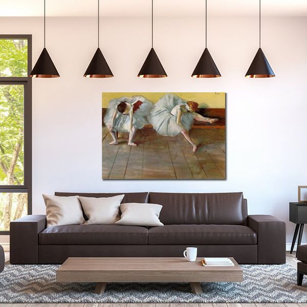 Figurative Kunst, zwei Balletttänzer, Edgar Degas, handgefertigte Ölgemälde, romantische Kunstwerke, perfekte Wanddekoration für das Wohnzimmer