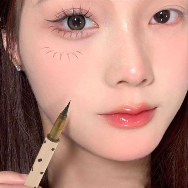 Eye ShadowLiner-Kombination Ultrafeiner, flüssiger Wimpernstift aus Seide, mattbrauner, grauer Eyeliner, hohe Helligkeit, glattes und haltbares Lidschattenstift-Make-up 230719