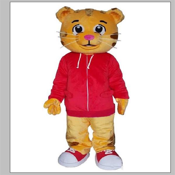 2019 nuovo costume da mascotte tigre daniel per adulto animale grande rosso Halloween Carnival party251U