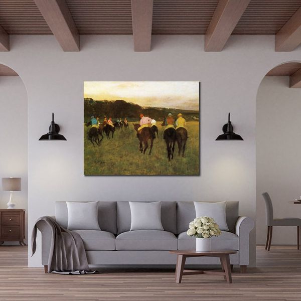 Canvas Art Race Horses Suburban Edgar Degas Dancer Portraits Dipinto a mano Opere d'arte ad olio Modern Office Decor