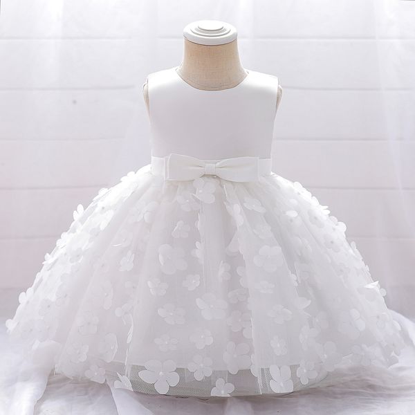 2023 Baby Princess Dress For Girls Abiti estivi Infant 1 Year Birthday Battesimo Abiti da festa Flower Girl Wedding Costume 0-5Y