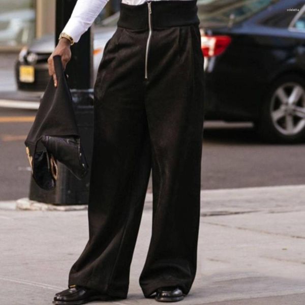 Herrenanzüge Schwarz Einteilige Hose Formaler Anzug aus weichem Stoff für Männer 2023 Gerade Hose mit großem Bein und hochwertiger Maßanfertigung