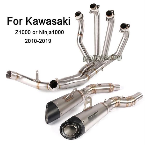 Für Kawasaki Ninja 1000 Z1000 2010-2019 Slip-on-Auspuffanlage Komplettset Pipe3315