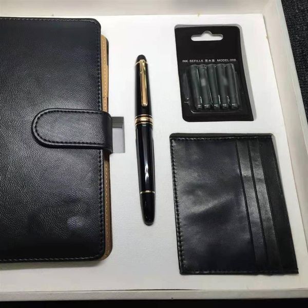 GIFPEN Designer de luxo Canetas de tinta permanente Caneta Rollerball Caderno Bolsa para cartões Terno Embalagem requintada Principais presentes1946