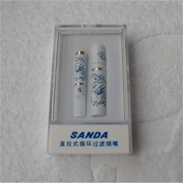 Sanda sd-179 azul e branco porcelana filtro circulante pull pull piteira 289h