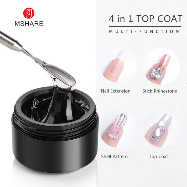 Tratamentos de unhas MSHARE 150ML broca de água revestimento superior sem arranhões camada livre de adesivo 3D gota de água gel UV máquina multifuncional de cola de broca de água 230718