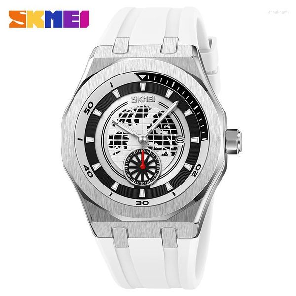 Armbanduhren SKMEI Mode Sportuhr für Männer mit Datum Komfortable Silikonband Wasserdicht Casual Quarz Armbanduhr Männliche Uhr Relogio