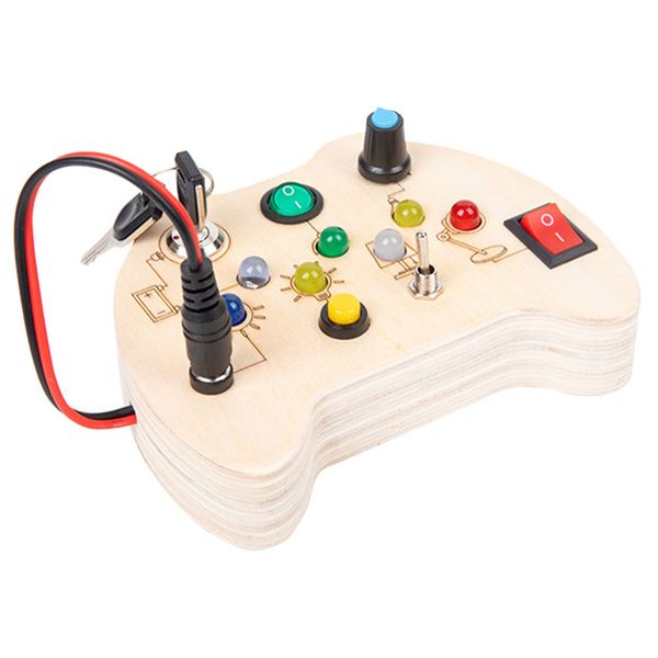 Brinquedos de inteligência Brinquedo de madeira Montessori Busy Board para crianças - um painel de sensor para aprender habilidades automotivas finas e desenvolvimento educacional 230719